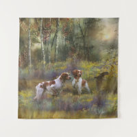 Brittany Spaniels, Chasse en bois, Art