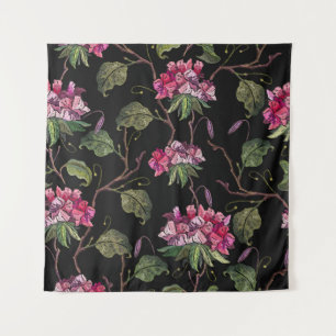 Tenture Broderie fleurs de géranium sans couture motif