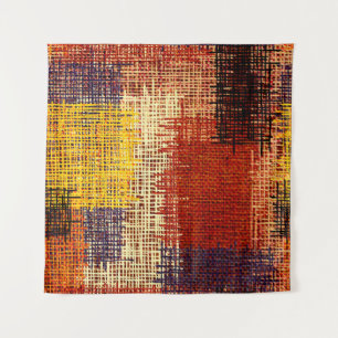 Tenture Broderie - ornement sans soudure. Lignes colorées 