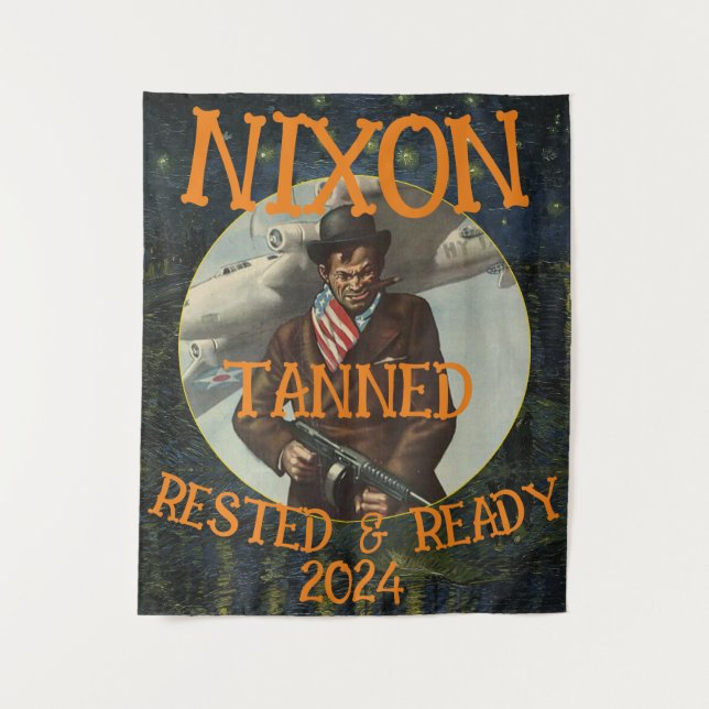 Tenture Bronzé Reposé & Prêt NIXON 2024 Président (Devant)