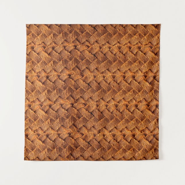 Tenture Brown leather woven backgroundleather,brown,backgr (Devant)