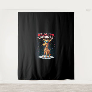 Tenture Bruh C'est Noël Giraffe Dabbing Dabbing Long Sle