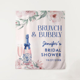 Tenture Brunch au champagne et Fête des mariées à bulles