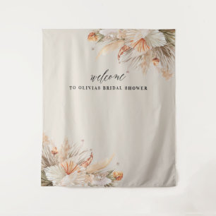 Tenture brunch et bubbly Bridal douche pampas herbe