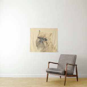 Tenture Bruxelles Griffon Rough Paining - Art Chien origin