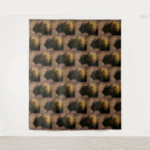 Tenture Buffalo de bison de bois