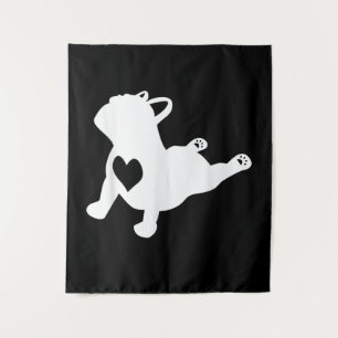 Tenture Bulldog Yoga Pose Love Heart Workout