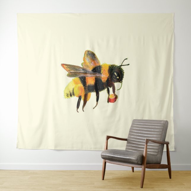 Tenture Bumble Bee transportant du pollen (En situation (horizontale))
