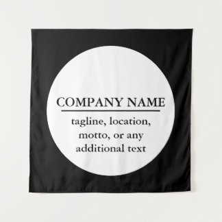 Tenture Business Name Slogan Black White Wall Branding