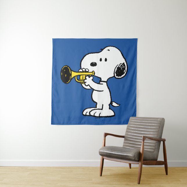 Tenture cacahuètes | Joueur de trompette Snoopy (En situation)