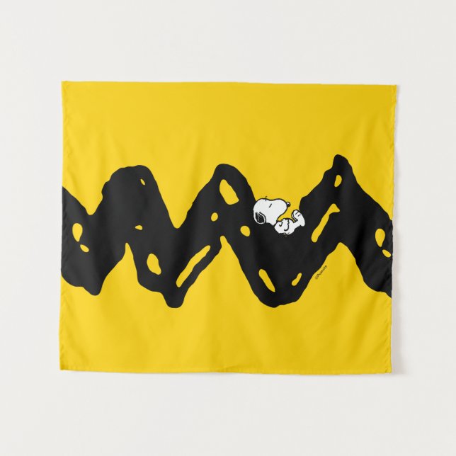 Tenture cacahuètes | Snoopy Nap (Devant (Horizontal))
