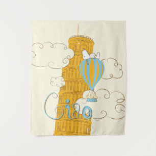 Tenture cacahuètes   Snoopy & Woodstock Ciao