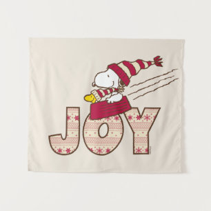 Tenture cacahuètes Snoopy & Woodstock Joy Sled Ride