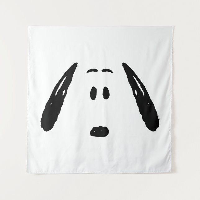 Tenture cacahuètes | Visage Snoopy (Devant)