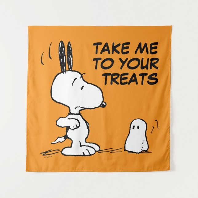 Tenture cacahuètes | Woodstock Scares Snoopy (Devant)