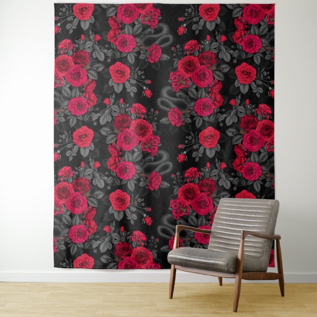 Tenture Caché en rose (En situation)
