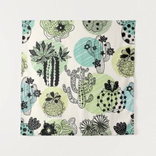 Tenture Cactus En Floraison : Charme Sans Mains