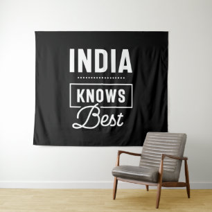 Tenture Cadeau d'anniversaire avec nom personnalisé India