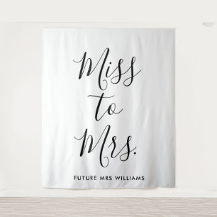 Tenture Cadeau de futur mariage moderne de Miss à Mrs Bann