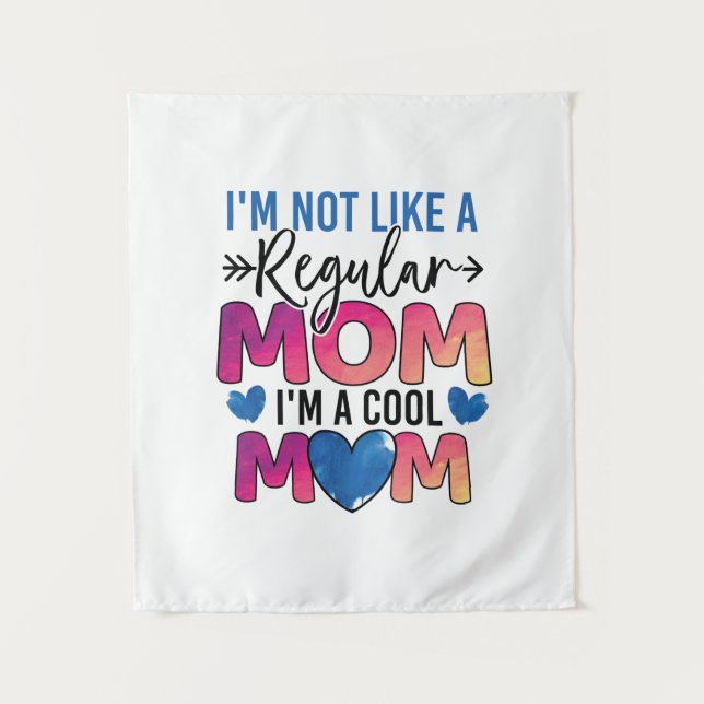 Tenture Cadeau de maman Je suis une maman cool (Devant)