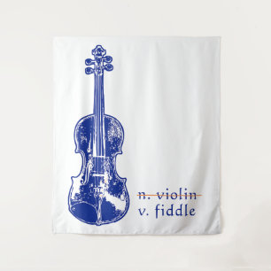 Tenture Cadeau de musique Bluegrass Country pour violon fo