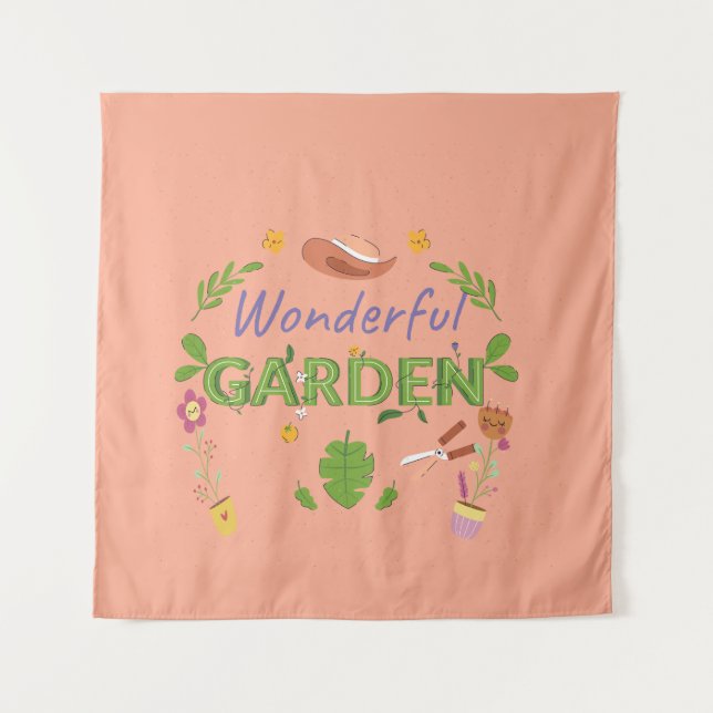 Tenture Cadeau drôle pour les amatrices de plantes et les  (Devant)