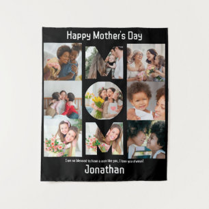 Tenture Cadeau personnalisé pour maman mère Fête 9 Photo C