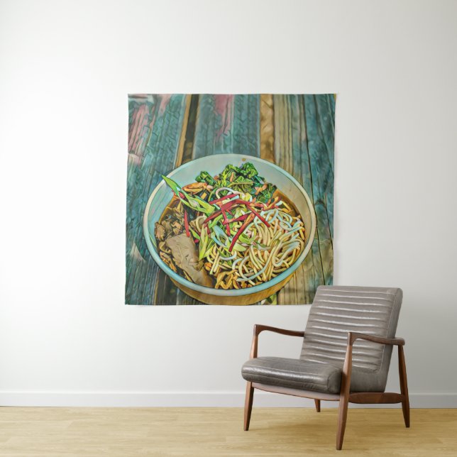Tenture Cadeau pour amateur de Ramen (En situation)