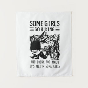 Tenture Cadeau pour campeuse Des filles font de la rando