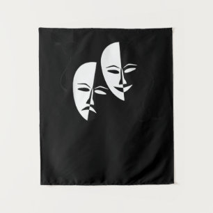 Tenture Cadeaux de masques de comédie tragédie pour acteur