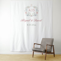 Cadre floral Mariage religieux Monogrammes Context