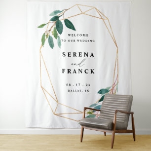 Tenture Cadre Mariage De Verdure Personnalisé Pour Booth P