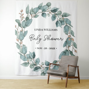 Tenture Cadre photo vert moderne Décor baby shower