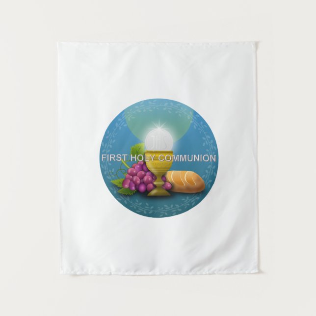 Tenture Calice et hostie de la première communion (Devant)