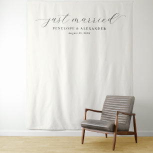 Tenture Calligraphie beige élégant juste marié