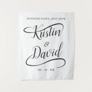 Tenture Calligraphie manuscrite festive pour mariage avec