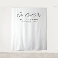 Calligraphie minimale Mariage Photo Booth Backdrop