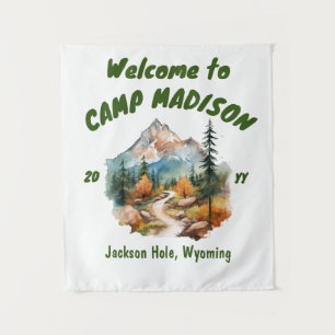 Tenture Camp Bachelorette Party Mountain Camping Prop Sign