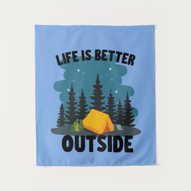 Tenture Camping Outdoor Lover (Devant)