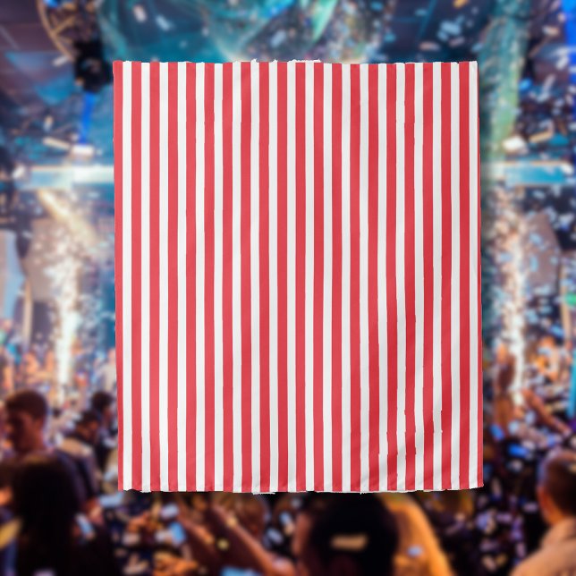 Tenture Canne à sucre rouge et blanc rayé horizontal simpl (Créateur téléchargé)