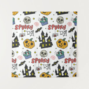Tenture Caractères d'Halloween : Motif Whimsical Seamless