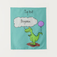 Caricature de dragon dragon drôle et vert respiran