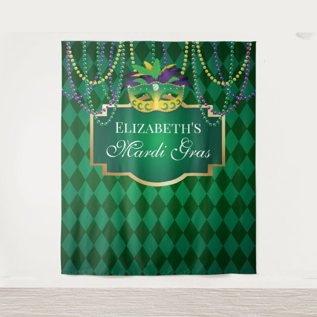 Tenture Carnival Mardi Gras Backdrop banner party (Devant)