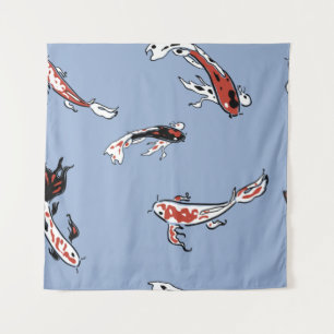 Tenture carpe de poisson motif koi koi carp