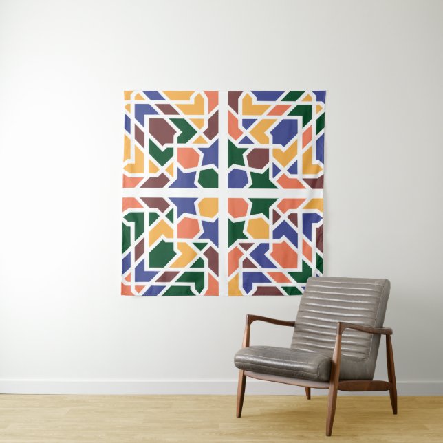 Tenture Carreaux andalous 1 (En situation (horizontale))