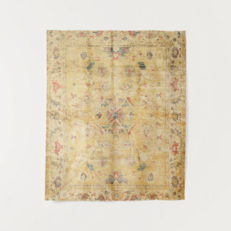 Tenture Carrelage centenaire Crâne jaune or