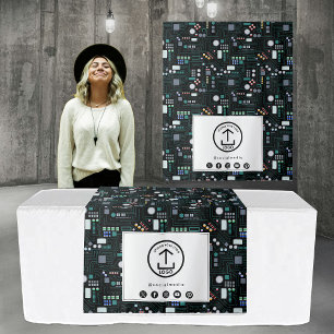 Tenture Carte de circuit du logo d'entreprise de la banniè