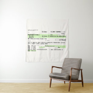 Tenture Carte d'embarquement - Rétro