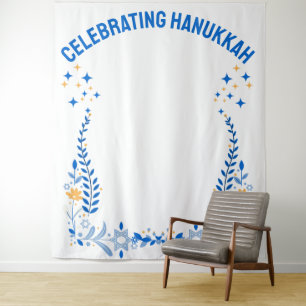 Tenture Carte HANOUKKA FAMILLE REUNION