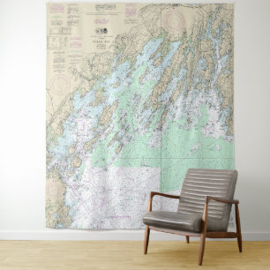 Tenture Carte marine Casco Bay 13290